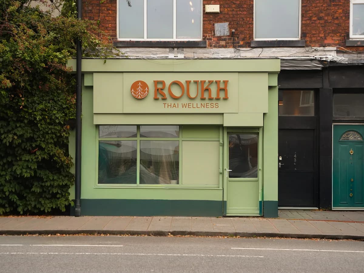 Roukh Thai Wellness shopfront on Bury New Road in Prestwich